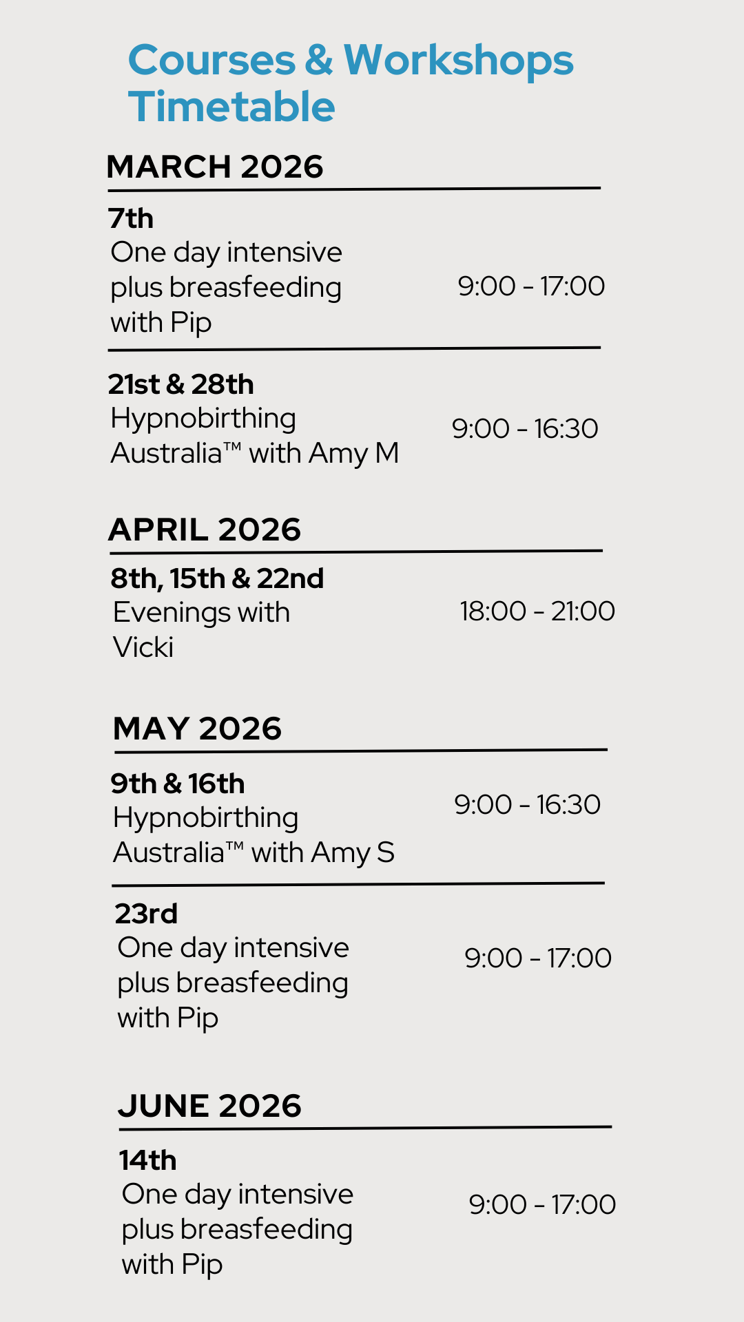 Hypnobirthing Classes Perth